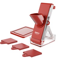 Zippy Slicer - With Collection Container and 3 Blade Inserts - Slice, Dice, Chop & Julienne In Seconds