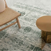 Loopsie Balis Green Tribal Washable Rug