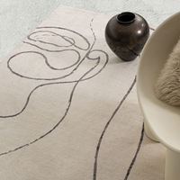 Loopsie Turey Beige and Grey Abstract Washable Rug