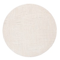 Loopsie Arbori Ivory Abstract Round Rug