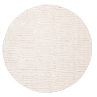 Loopsie Ribera Ivory Textured Round Rug