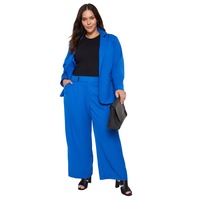 AUTOGRAPH - Womens Plus Size - Pants / Trousers - Winter - Blue - Wide Leg - High Waisted - Full Length - Casual Fashion - Office Wear - Work Clothes