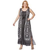BeMe - Plus Size - Womens Dress - Sleeveless Placement Maxi Dress
