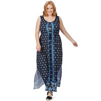 BeMe - Plus Size - Womens Dress - Sleeveless Placement Maxi Dress