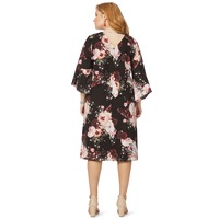 BeMe - Plus Size - Womens Dress - 3/4 Sleeve Floral Dress
