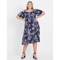 BeMe - Plus Size - Womens Dress - Elbow Off Shoulder Ornate Print Dress