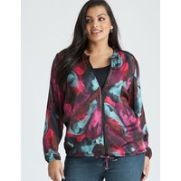 Curve Society - Womens Jacket - Long Sleeve Printed Bomber