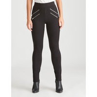 Table Eight - Womens - Pants / Trousers - Summer - Black - High Waisted - Stretch Elastane - Casual Fashion - Everyday Office Wear - Work Clothes