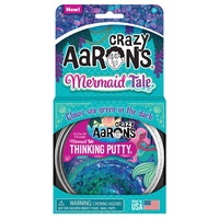 Crazy Aaron's Thinking Putty Glow Brights Mermaid Tale 4 inch Tin