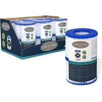 Bestway original 6*Twin pack filter cartridges(VI) compatible with Bestway, Lay-Z-Spa, Coleman, and SaluSpa, 12 cartridges