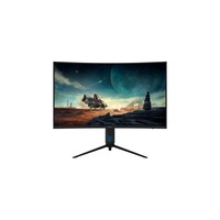 QMAX 27" Curved QHD (2560 x 1440) 165Hz 1ms Adaptive Sync Gaming Monitor with Speakers Height Adjustable, DP Cable Included