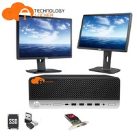 HP ProDesk 600 G4 SFF Bundle Desktop PC i5-8500 8GB RAM 256GB SSD with Monitor