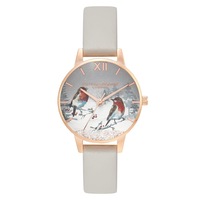 Olivia Burton Blush Leather Woodland Printed Dial Ladies Watch