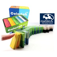 Marbles Brain Store Colorfall Colour Domino Party Art Game 200 Tiles and 20 Cards