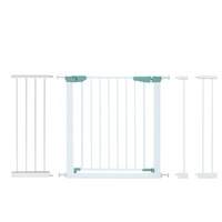 Babyjoy 76-132cm Baby Safety Gates Adjustable Guard Fence Pets Security Barrier w/Extension & Mounting Kits
