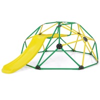 Babyjoy Kids Climbing Dome & Slide Set Metal Frame Outdoor Activity Center Max. 150KG Green