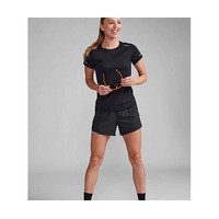 2XU WOMENS AERO TEE - BLACK / REFLECTIVE SILVER