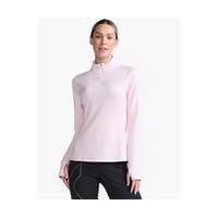 2XU WOMENS IGNITION 1/4 ZIP - QUARTZ / WHITE REFLECTIVE