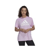 ADIDAS WOMENS AEROREADY COTTON TEE - BLILIL / WHITE