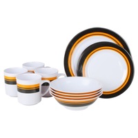 Wildtrak 16 Piece Melamine Camping Dinner Set