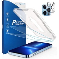 [2+1] 2 PCS One Touch Auto Alignment Glass Screen Protector for iPhone 15 Pro (6.1 inch)+ 1PCS Camera Lens Protector. For iPhone 15 Pro