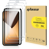 [3in1] Full Coverage Screen Protector for iPhone 13 Pro 6.1-Inch Tempered Glass Film with Easy Installation Tool Case-Friendly HD Clear, 3-Pack