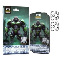 For iPhone 15 2 PCS Atouchbo Flexible Ceramic Nano Glass Film AG Matte/Anti-Glare Screen Protector + 2PCS Camera Lens