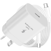 Samsung USB-C Super FAST 25W AC Charger - White (Includes USB-C Cable)