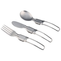 Traverse Stainless Steel Foldable Hiking Cutlery Set