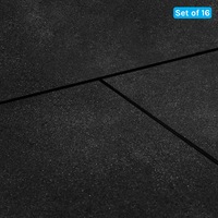 Lifespan CORTEX 15mm Commercial Bevelled Edge Rubber Gym Tile Mat (1m x 1m) Pack of 16