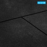 Lifespan CORTEX 15mm Commercial Bevelled Edge Rubber Gym Tile Mat (1m x 1m) Pack of 36