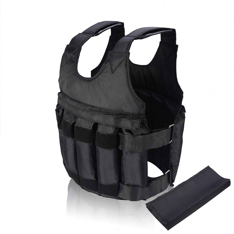 Adjustable Weighted Vest for Fitness Training with Sandbag Steel Plates Gear Unbranded