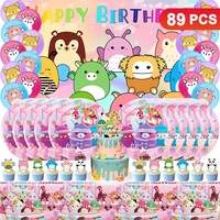 Squishmallows Theme Party 10 Guest Pack Tableware Balloons Party Favours