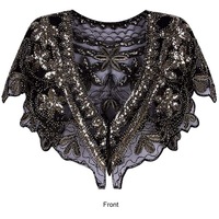 1920's Flapper Gatsby Lace Shawl