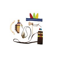 Wooden Indian Set in Tin