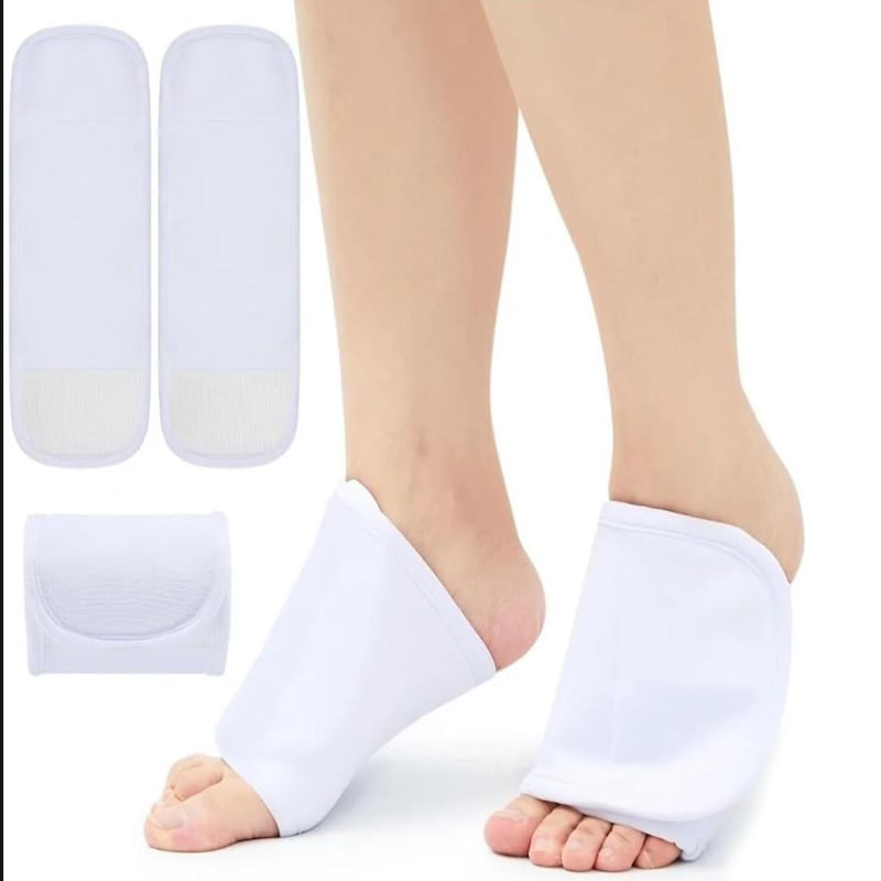 1 Pair Foot Castor Oil Wrap Reusable Washable Adjustable Leakproof Ankle Pack-White Unbranded