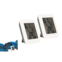 2pcs Digital Hygrometer Indoor Thermometer Humidity Meter with Temperature and Humidity Monitor
