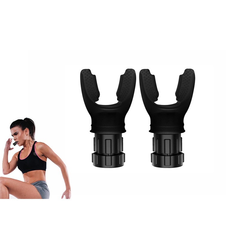 2Pcs Breathing Exercise Device Lung Respiratory Muscle Trainer Spirometer-Black Australia