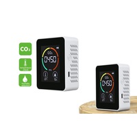 3 In 1 CO2 Meter Temperature Humidity Air Quality Monitor Carbon Dioxide Detector-White