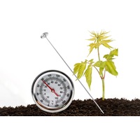 50cm Waterproof Stainless Steel Soil Thermometer Minus 10 to 100 degrees Celsius for Outdoor Planting
