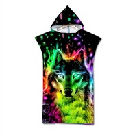 75x110cm Unisex Hooded Beach Towel Changing Robe Quick Dry Bathrobe - Style 8