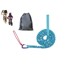 Bike Tow Rope MTB Elastic Belt Cycling Stretch Pull Strap for Long Ride Going Uphill-Blue