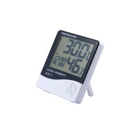 Digital Indoor Thermometer Hygrometer Clock Alarm