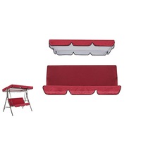 Durable Garden Swing Seat Canopy Replacement Waterproof Swing Top Cover Furniture-Red