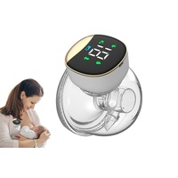 Electric Breast Pump Portable Wearable Automatic Milk Suction with 4 Modes-Gold