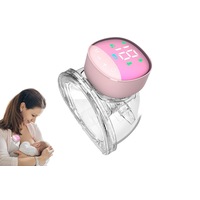 Electric Breast Pump Portable Wearable Automatic Milk Suction with 4 Modes-Pink