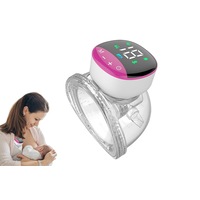 Electric Breast Pump Portable Wearable Automatic Milk Suction with 4 Modes-Rose