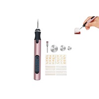 Electric Micro Engraver Pen DIY Engraving Tool Kit Cordless Portable Rechargeable Engraving Pen-Pink