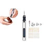 Electric Micro Engraver Pen DIY Engraving Tool Kit Cordless Portable Rechargeable Engraving Pen-Silver