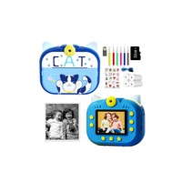 Instant Print Camera Kids Camera Thermal Paper Print Camera-Blue